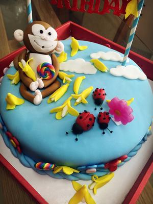 可爱的小猴子翻糖蛋糕的做法 步骤9