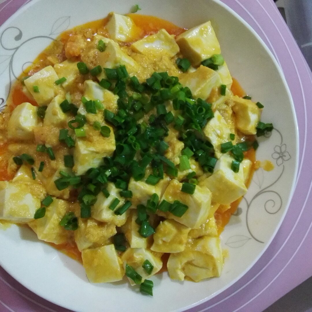 老丁的私房菜-蟹黄豆腐