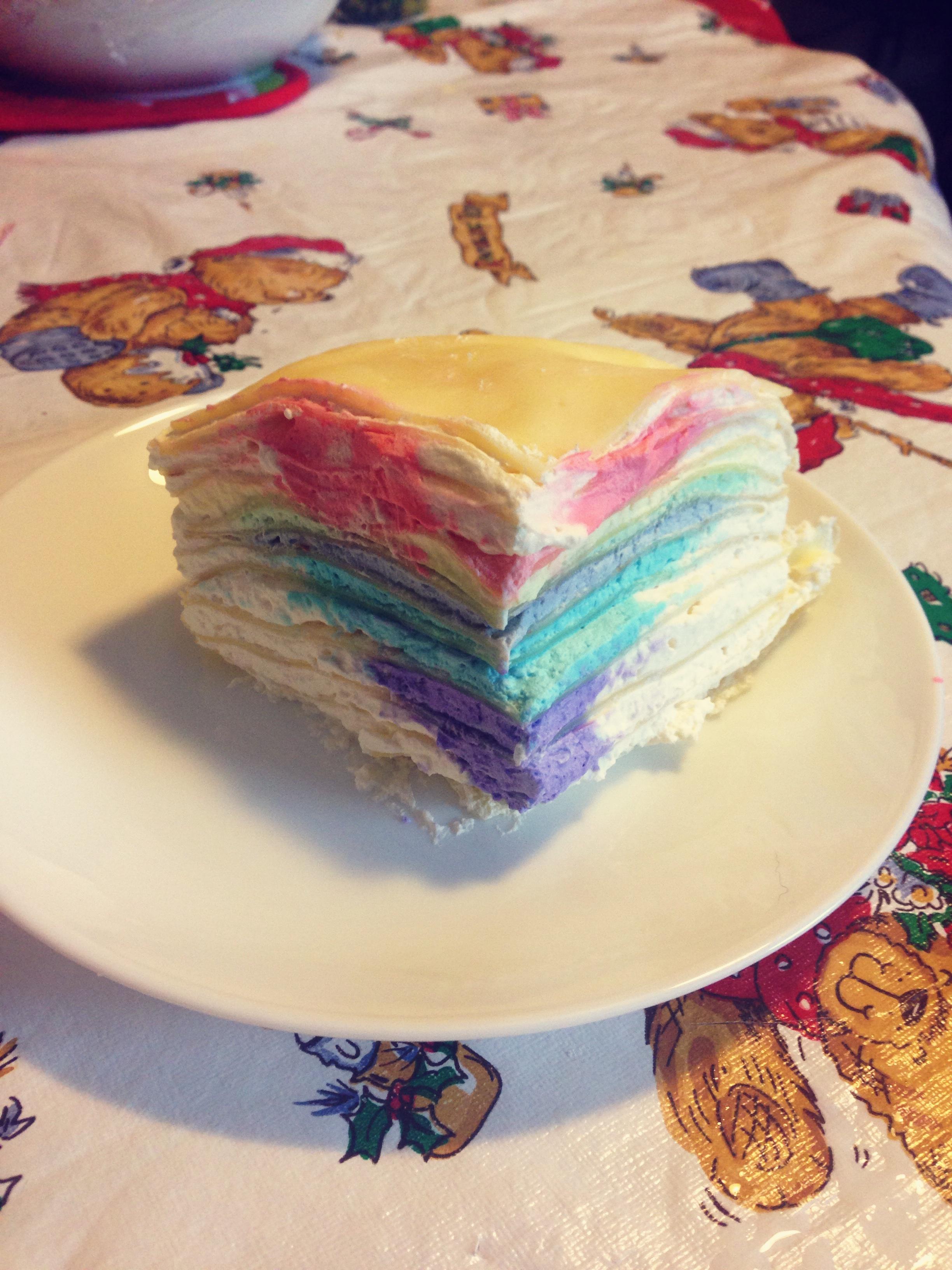 爱心彩虹千层蛋糕的做法 步骤2