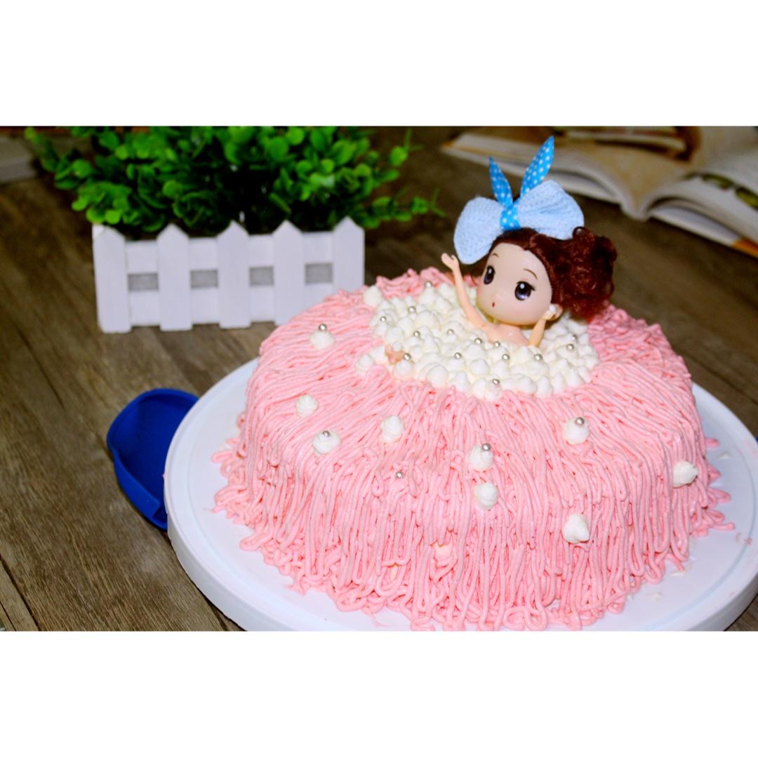 详细步骤制作泡泡浴娃娃蛋糕