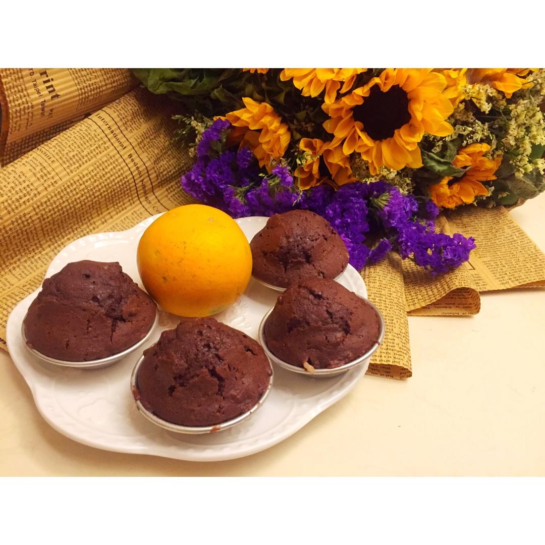 香橙可可杯子蛋糕（特别适合韩式裱花）