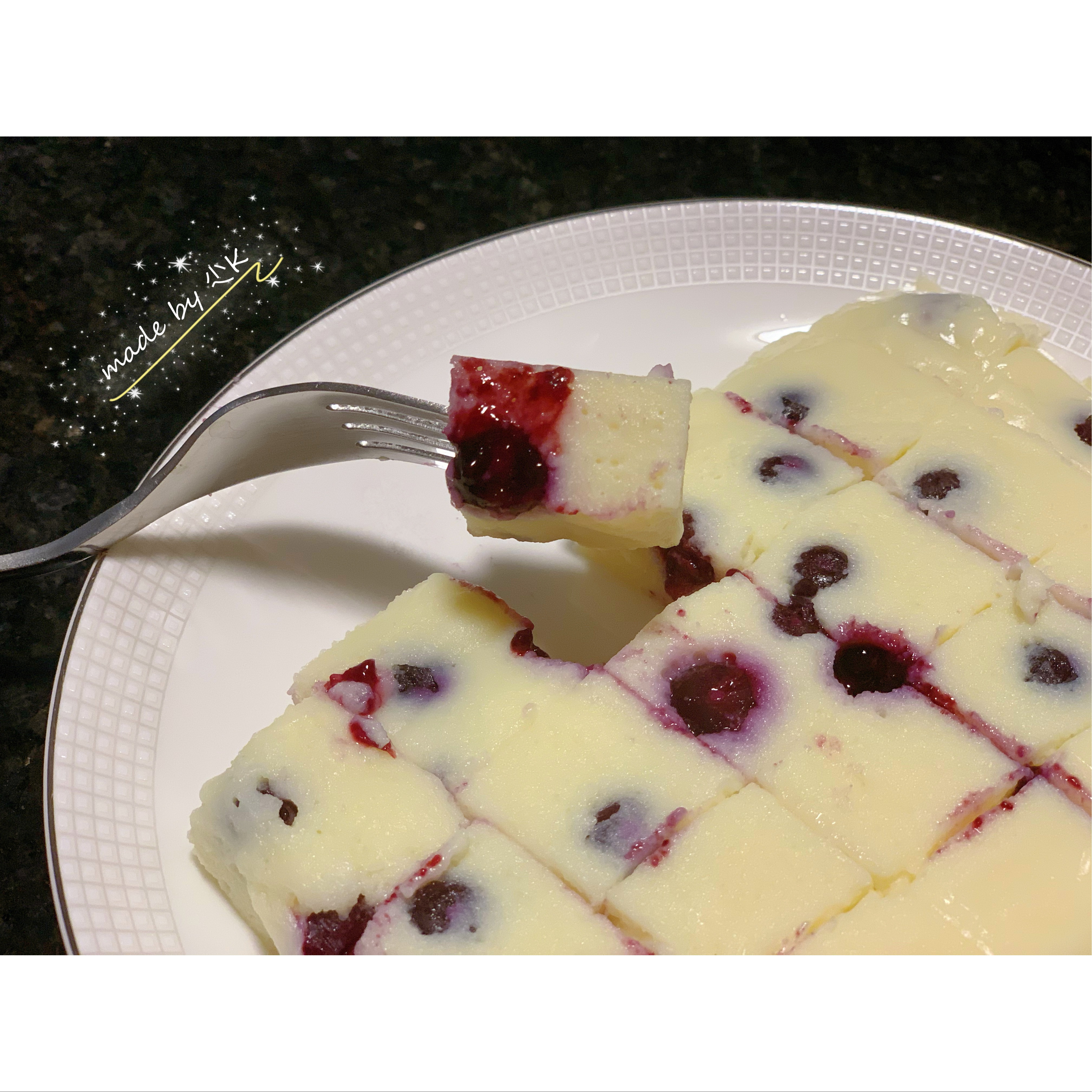 蓝莓酸奶糕（超级简单）的做法