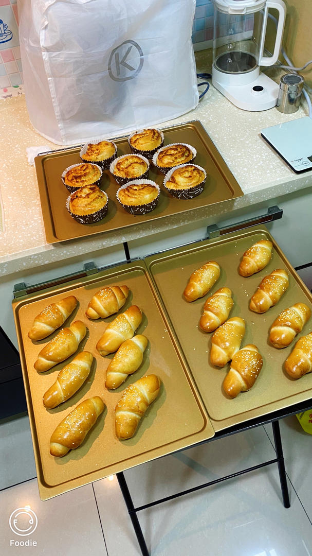 日式盐面包 日式盐可颂-（含整形小视频）