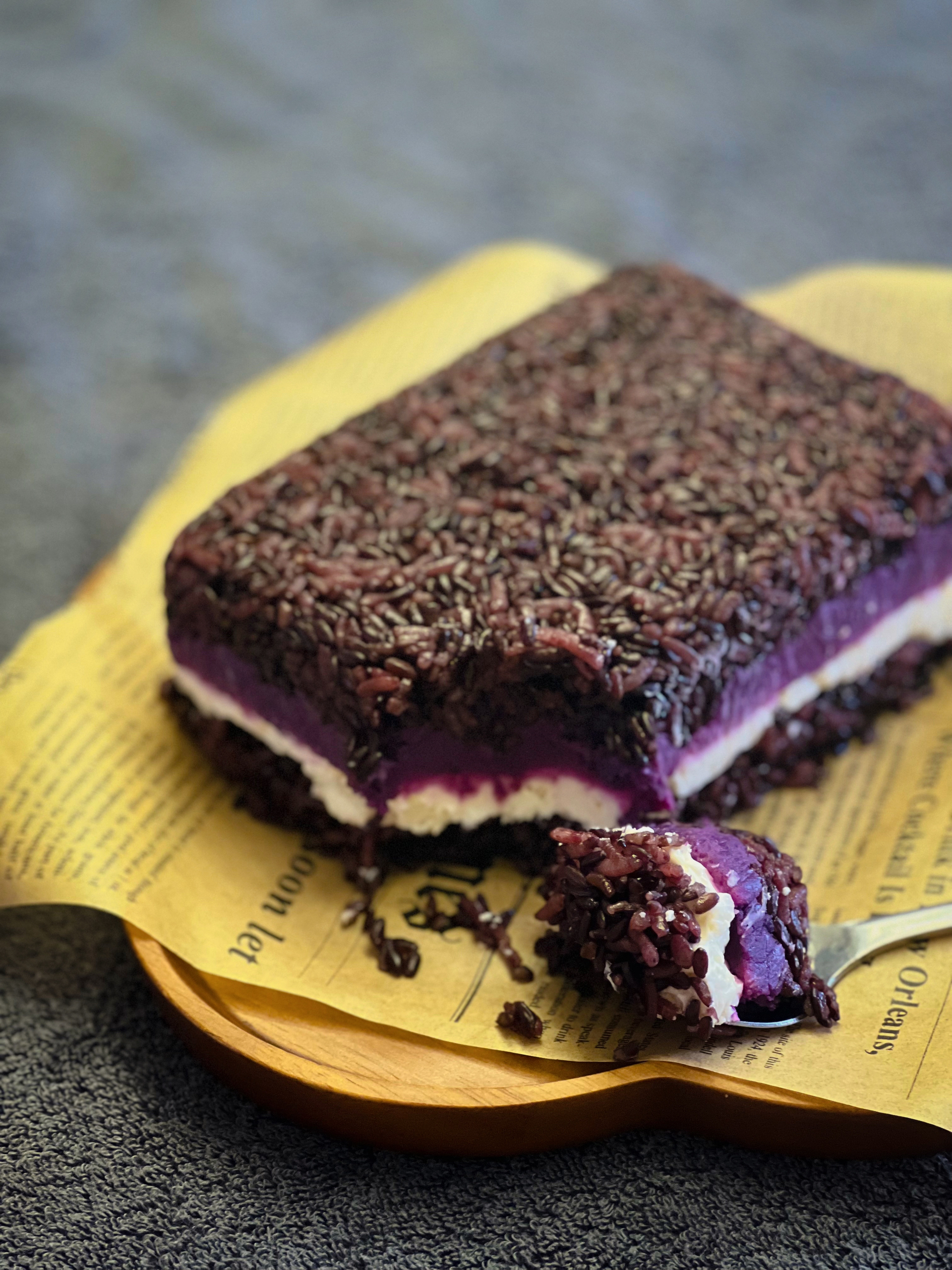 紫米奶酪砖（小美版）的做法