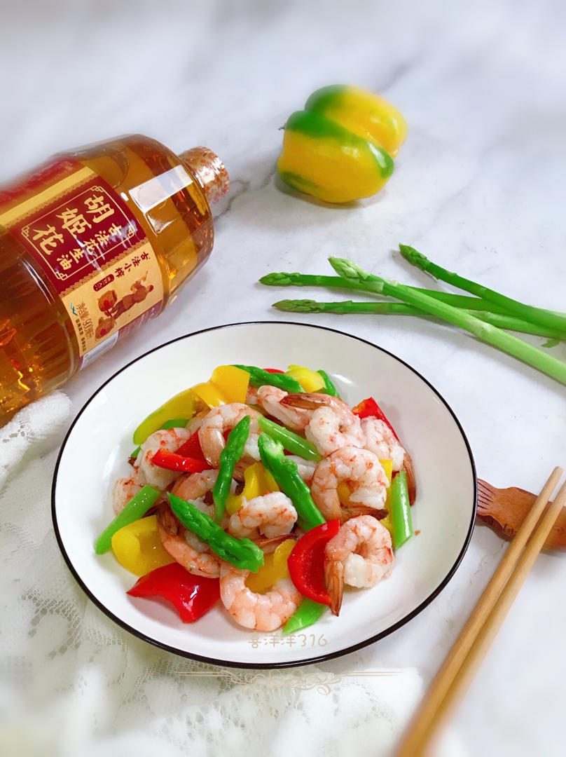 喜洋洋316做的孔府家宴翡翠玉带虾仁