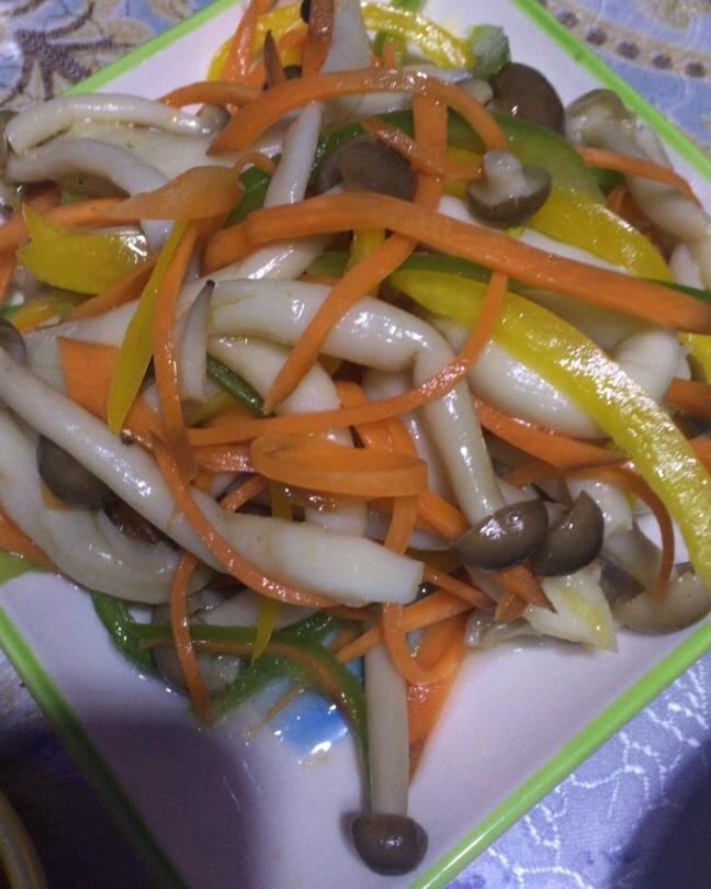 红豆雪迷做的凉拌小蘑菇