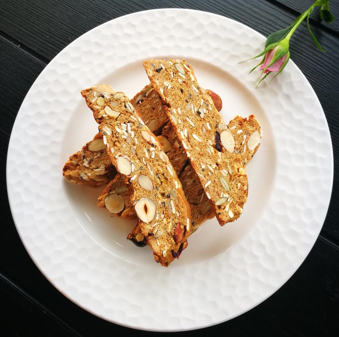 【健康零食】燕麦坚果意式脆饼