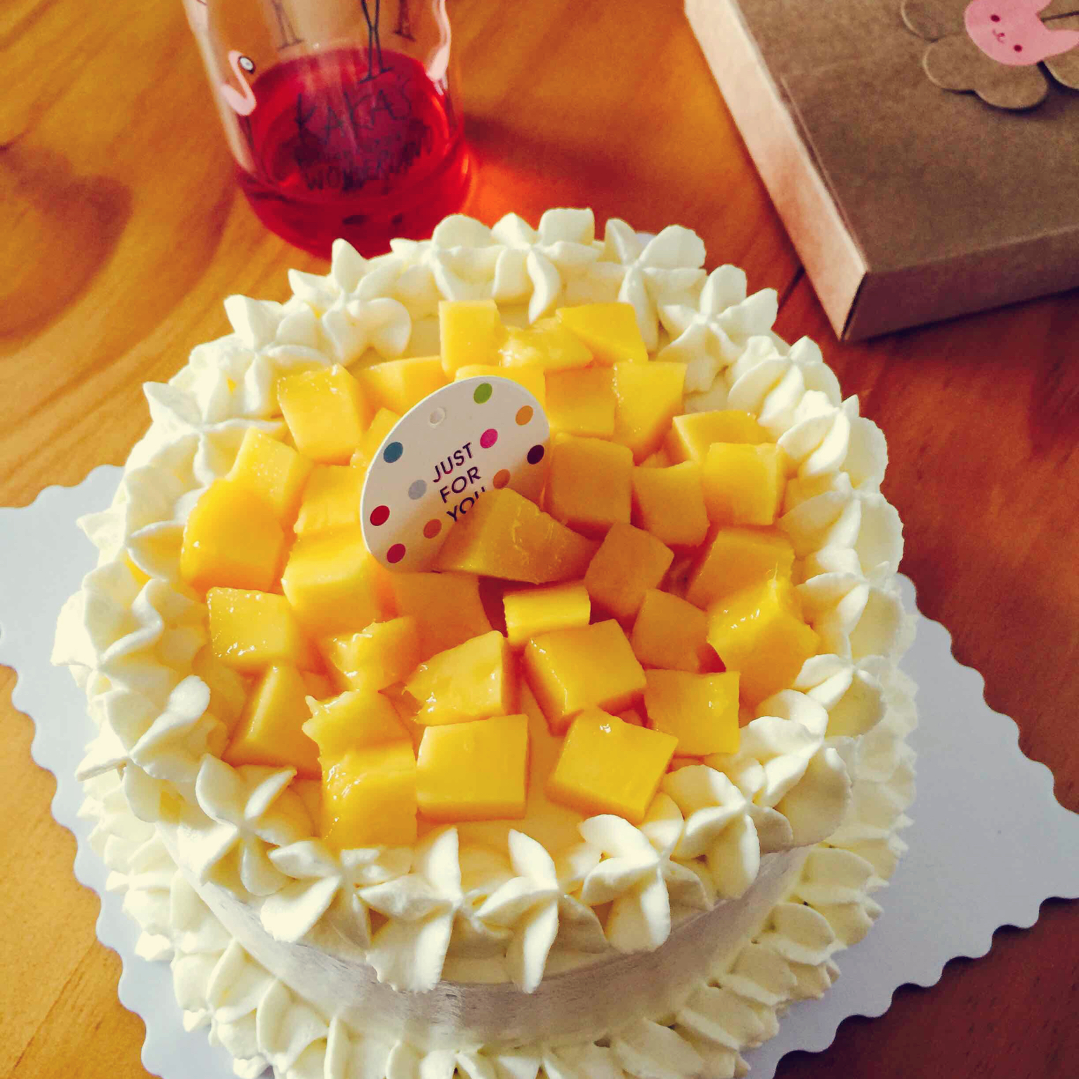 水果花格奶油蛋糕