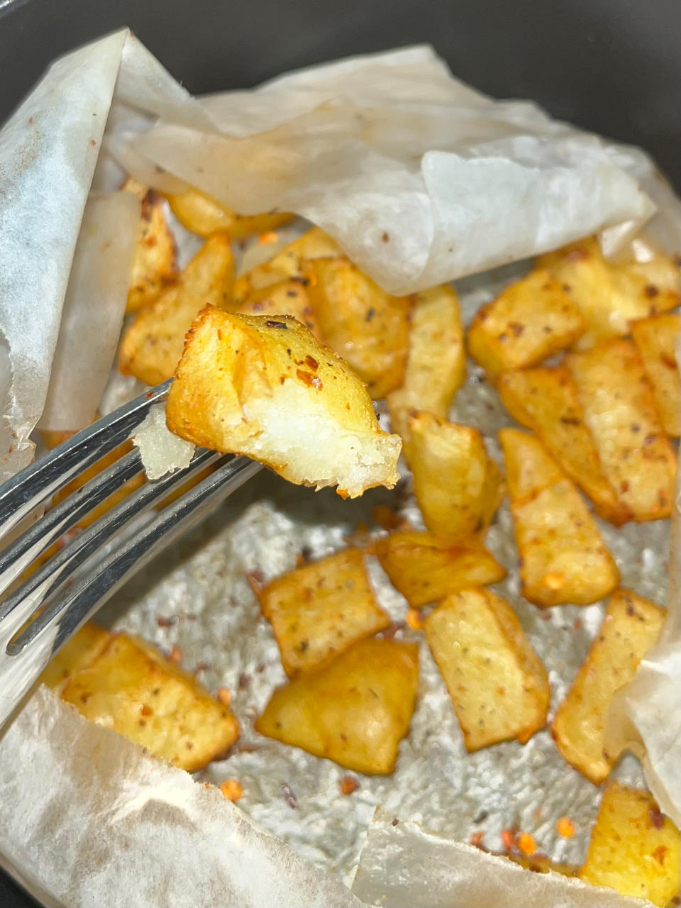 空气炸锅少油香酥椒盐土豆 秒光盘