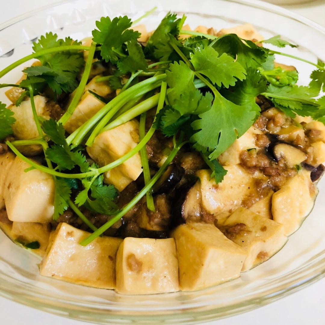 超级下饭的香菇肉沫豆腐