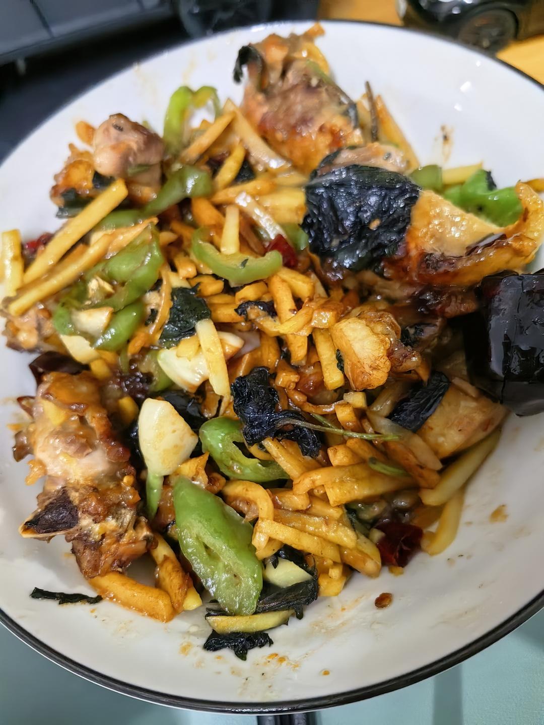 干锅青椒紫苏鸡