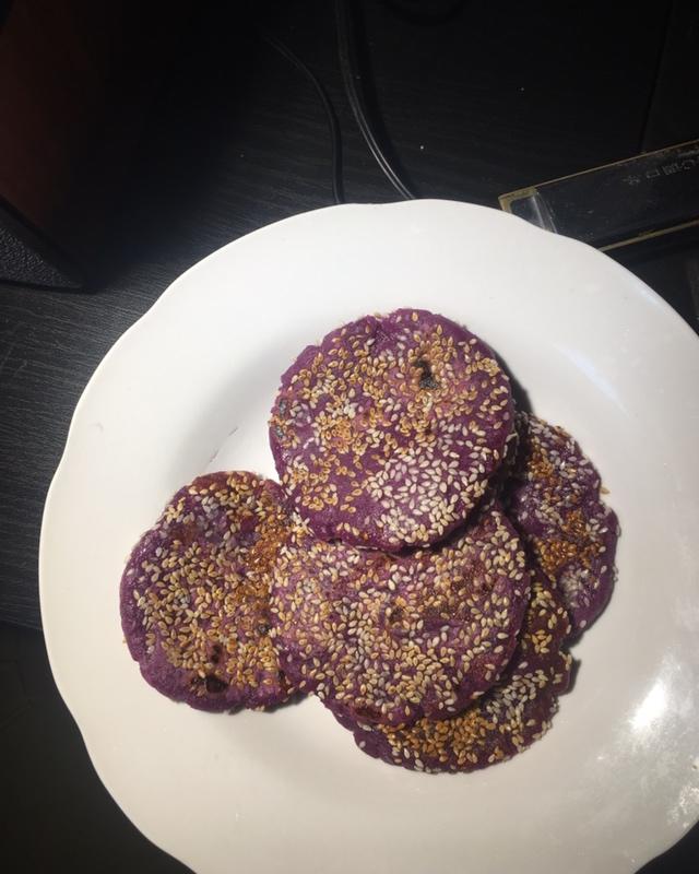 平底锅紫薯饼