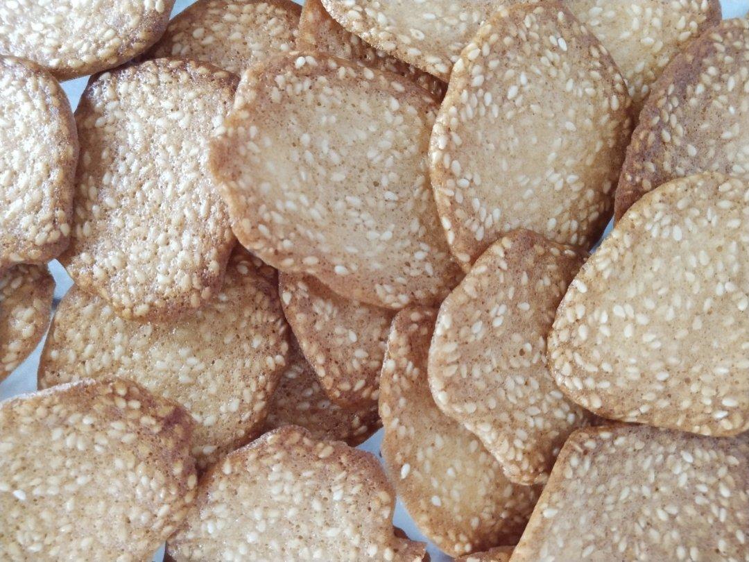 芝麻薄脆饼干，一步操作，超级简单