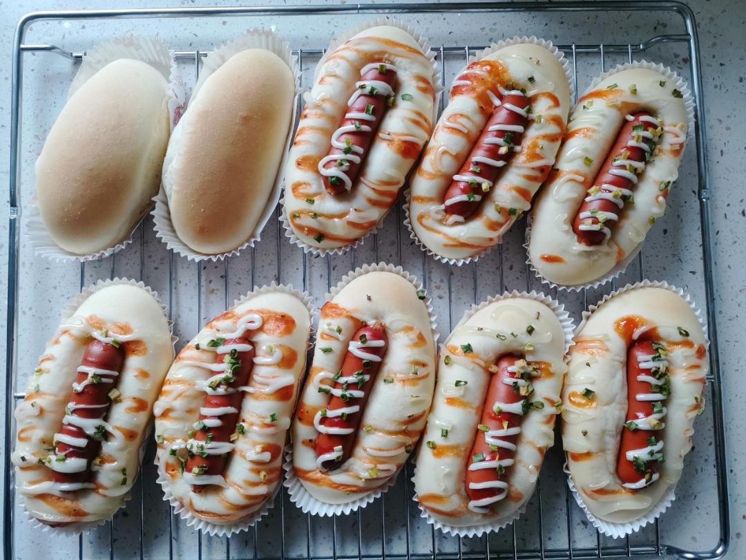 美味的香肠面包