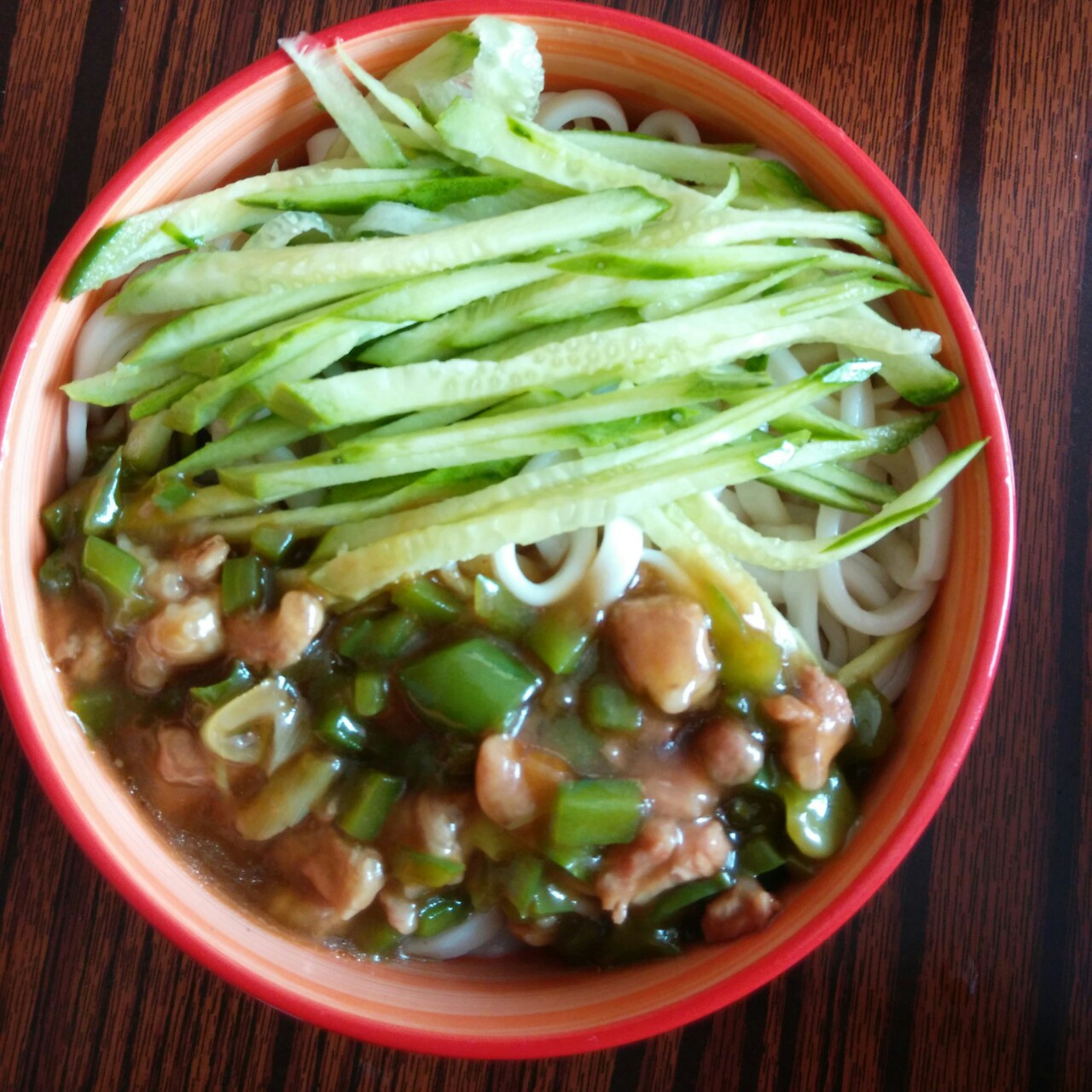 茄子辣椒打卤面