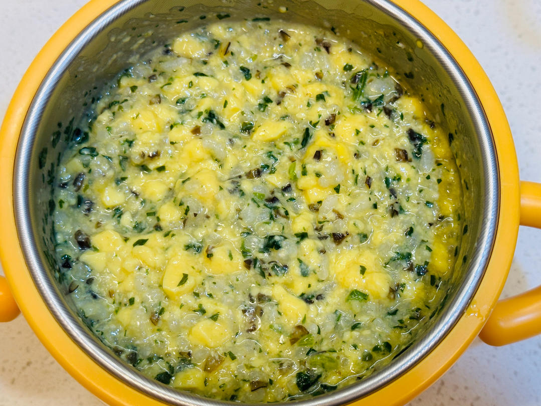 蛋羹猪肝木耳烩饭-宝宝补铁强组合