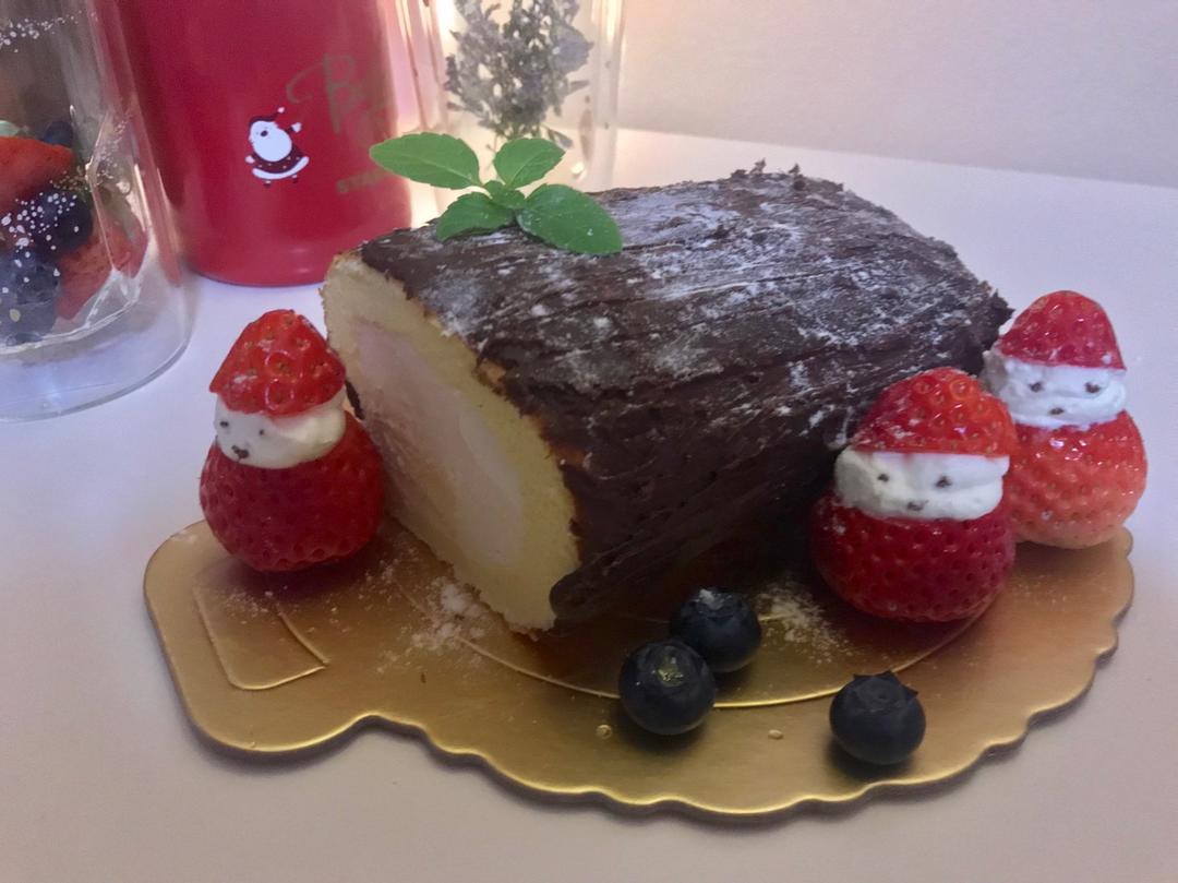 超简单圣诞树根蛋糕卷-超人气菜谱