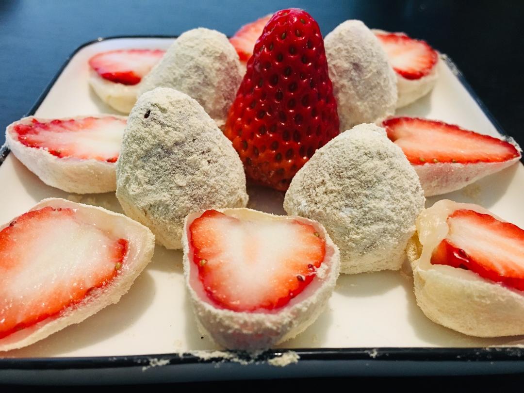 糯叽叽的草莓大福（超简单）