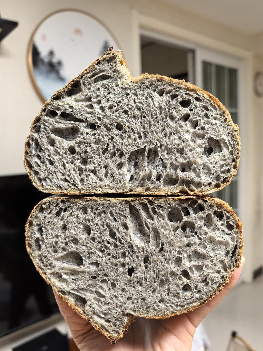 黑芝麻欧包/无油无糖免揉