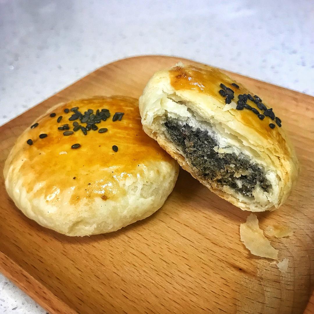椒盐酥饼（自制椒盐芝麻馅）