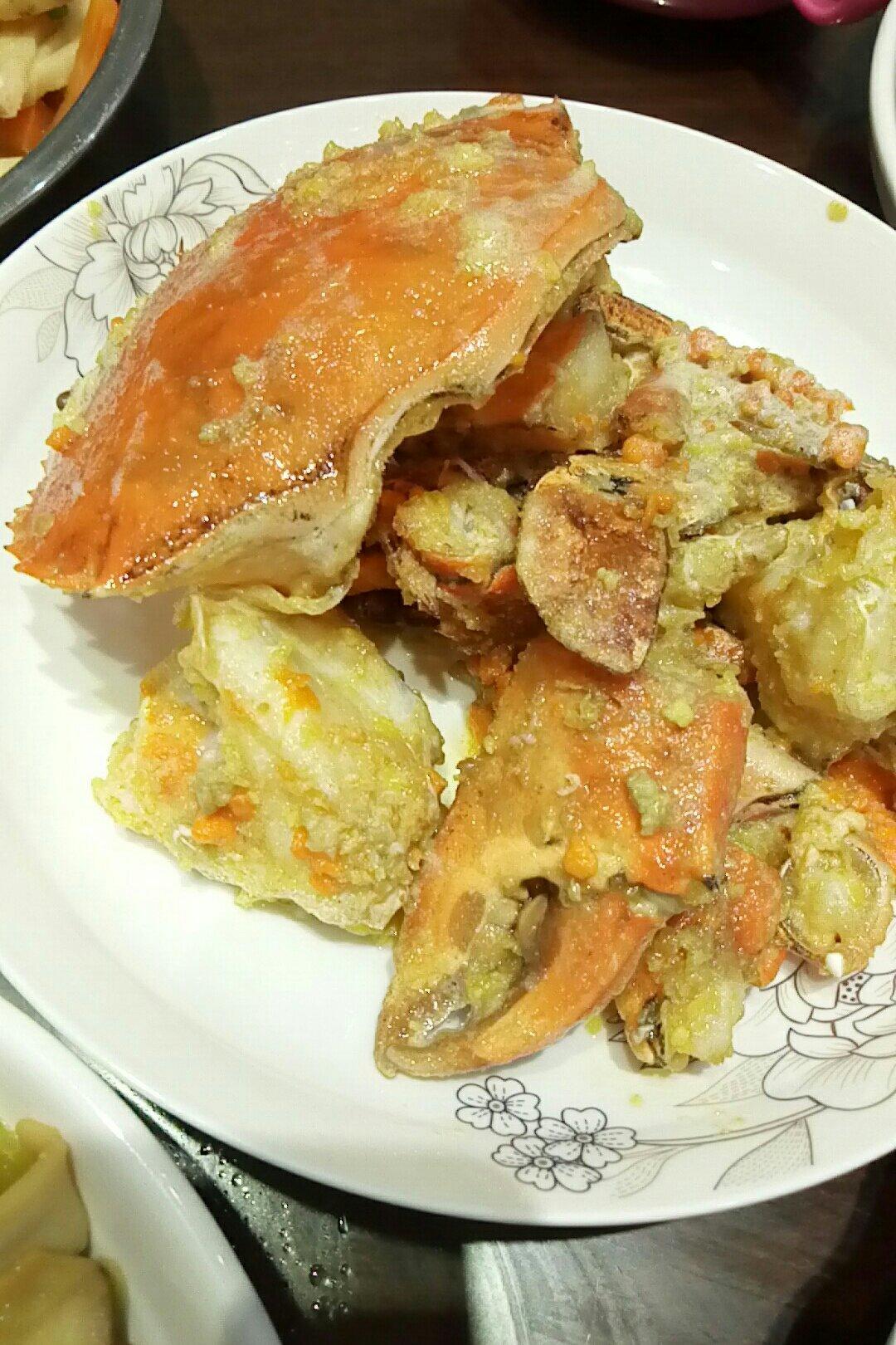 星空灰做的咸蛋黄焗蟹