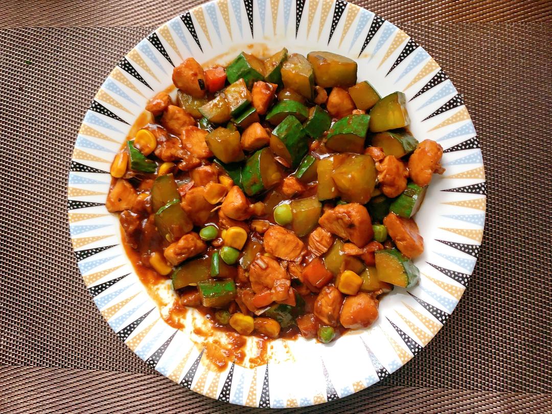 减肥低卡版酱爆鸡丁的做法