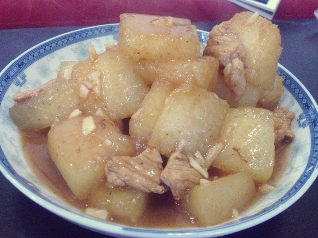 私家冬瓜炒肉片