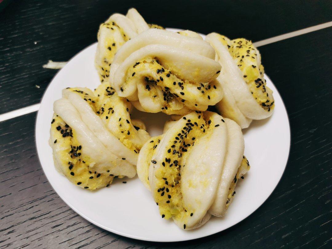 玉米面夹心花卷