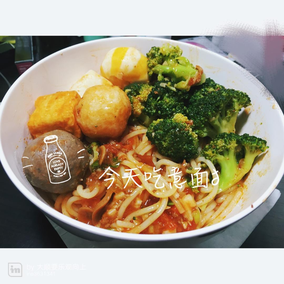 番茄酱肉丸意面的做法