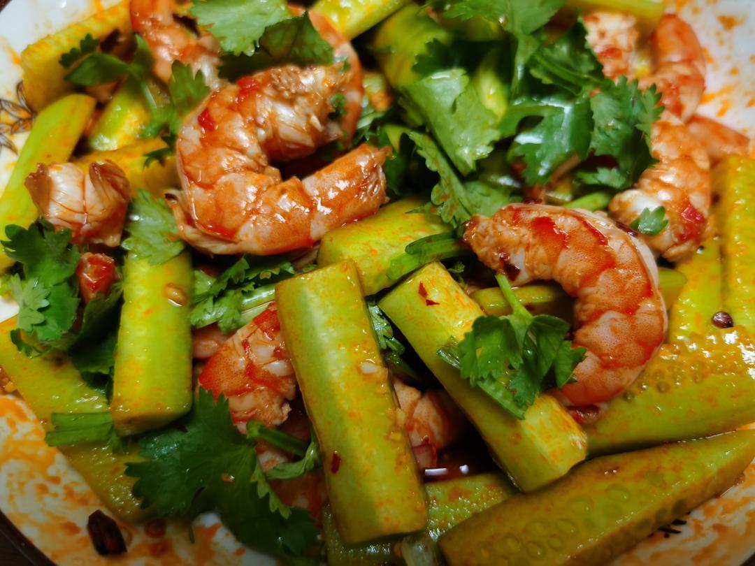 凉拌黄瓜虾仁🍤🥒