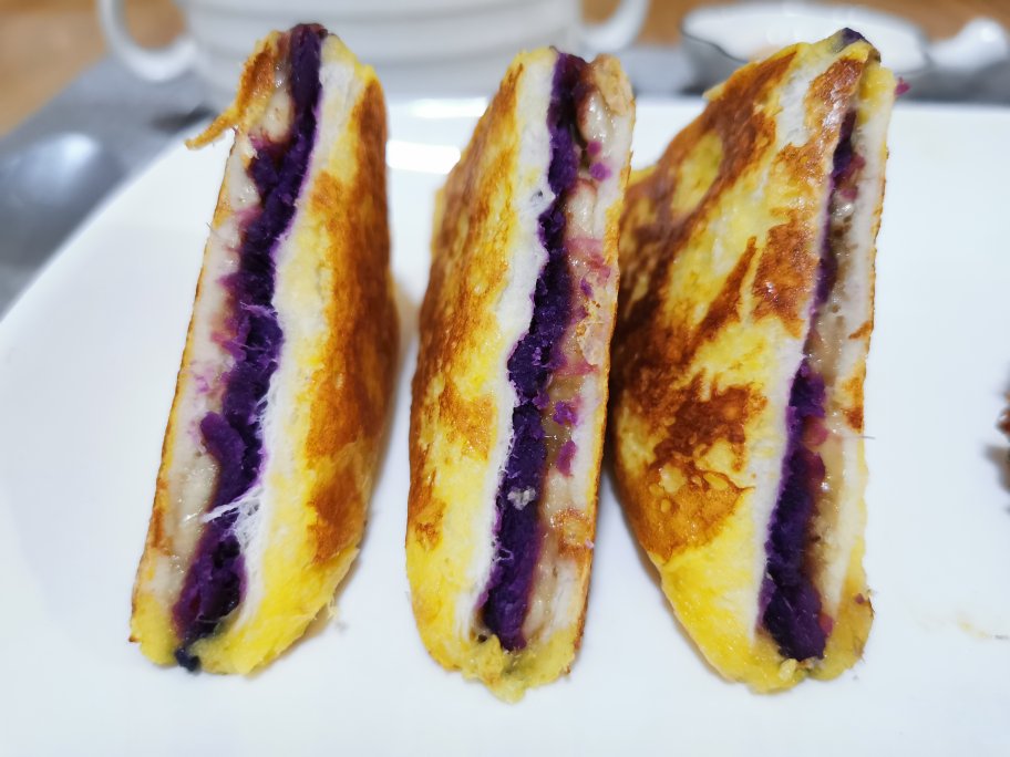 香蕉紫薯西多士