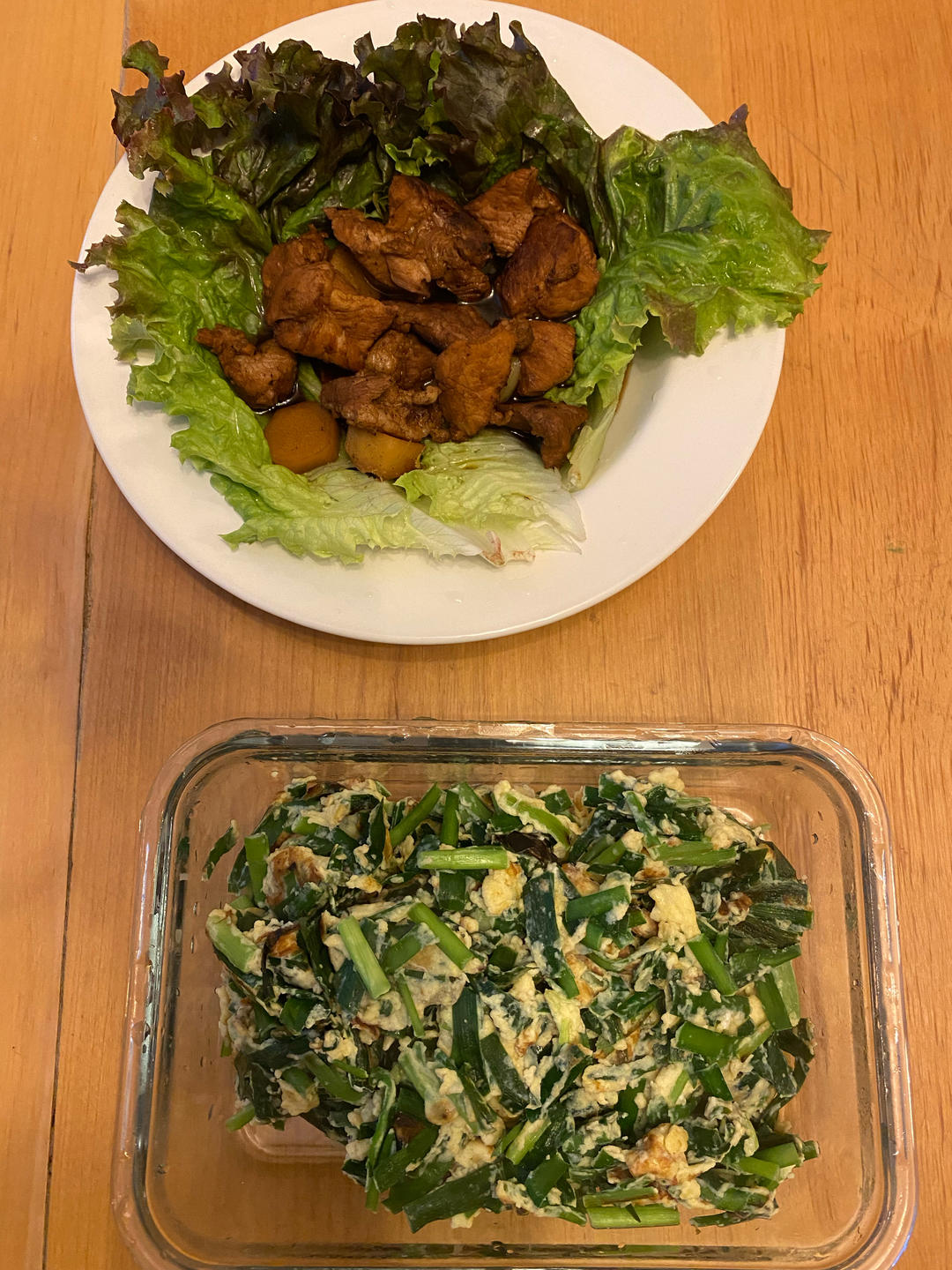 韭菜末炒鸡蛋