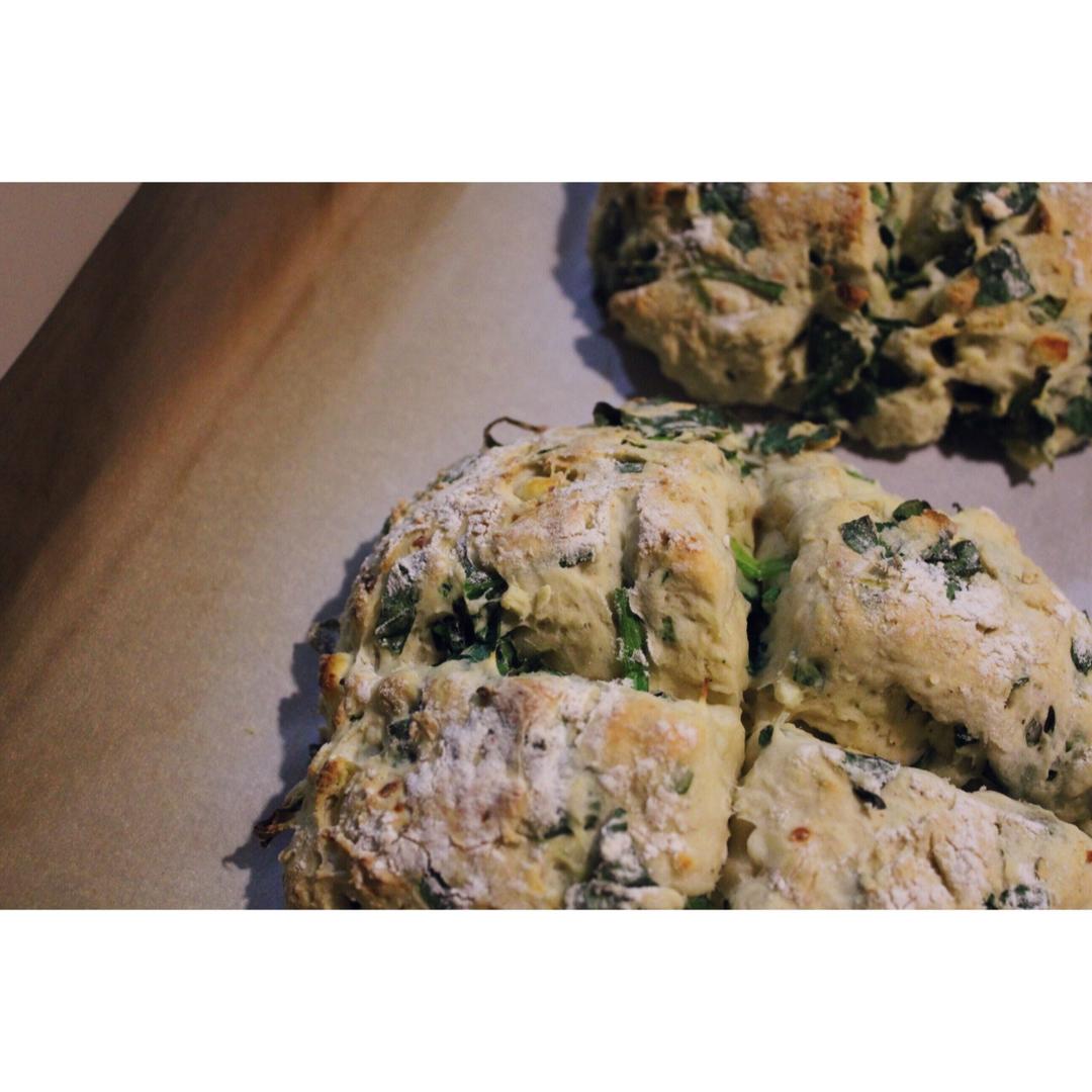 菠菜南瓜奶酪丹波面包丨健康·烘焙