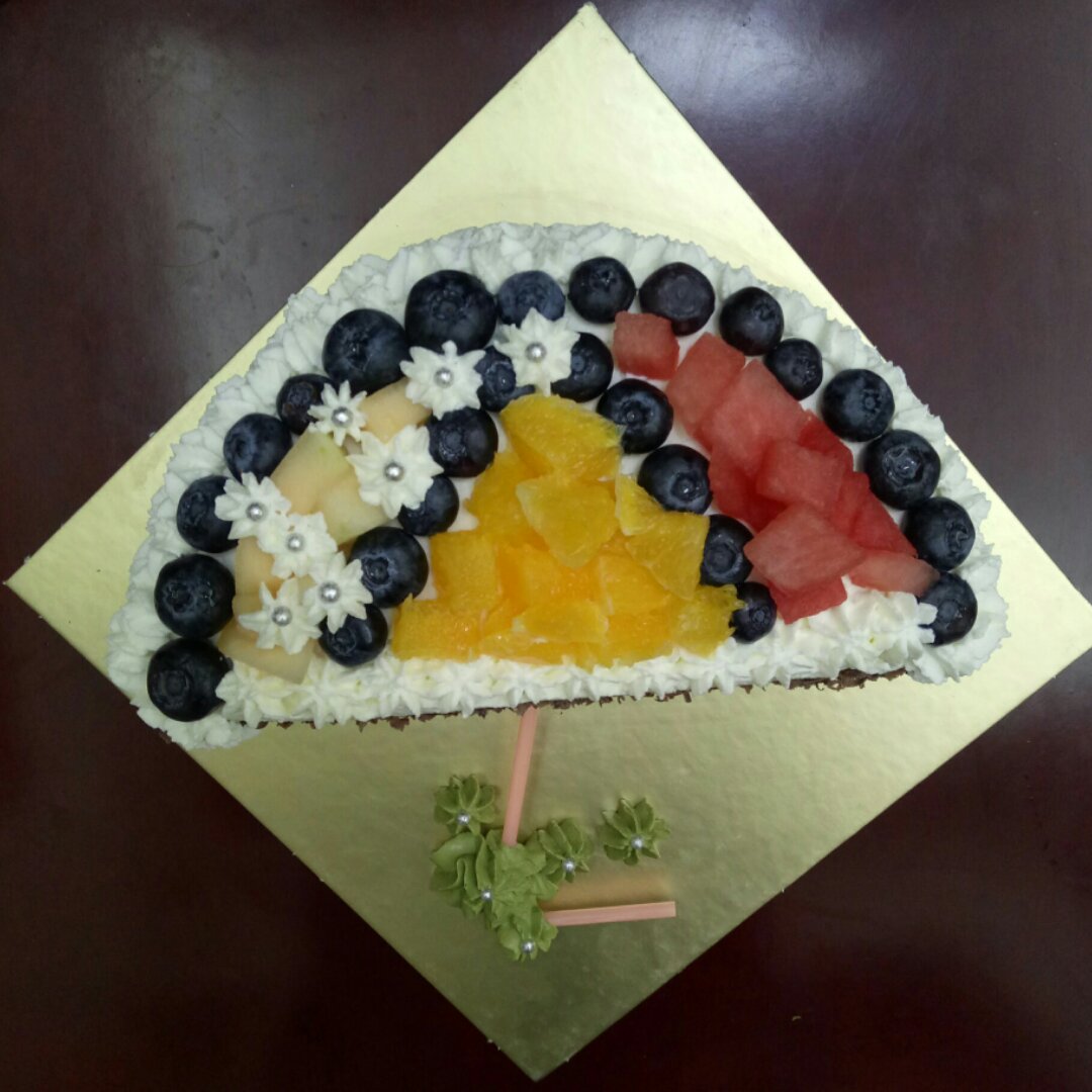 太阳伞奶油创意蛋糕