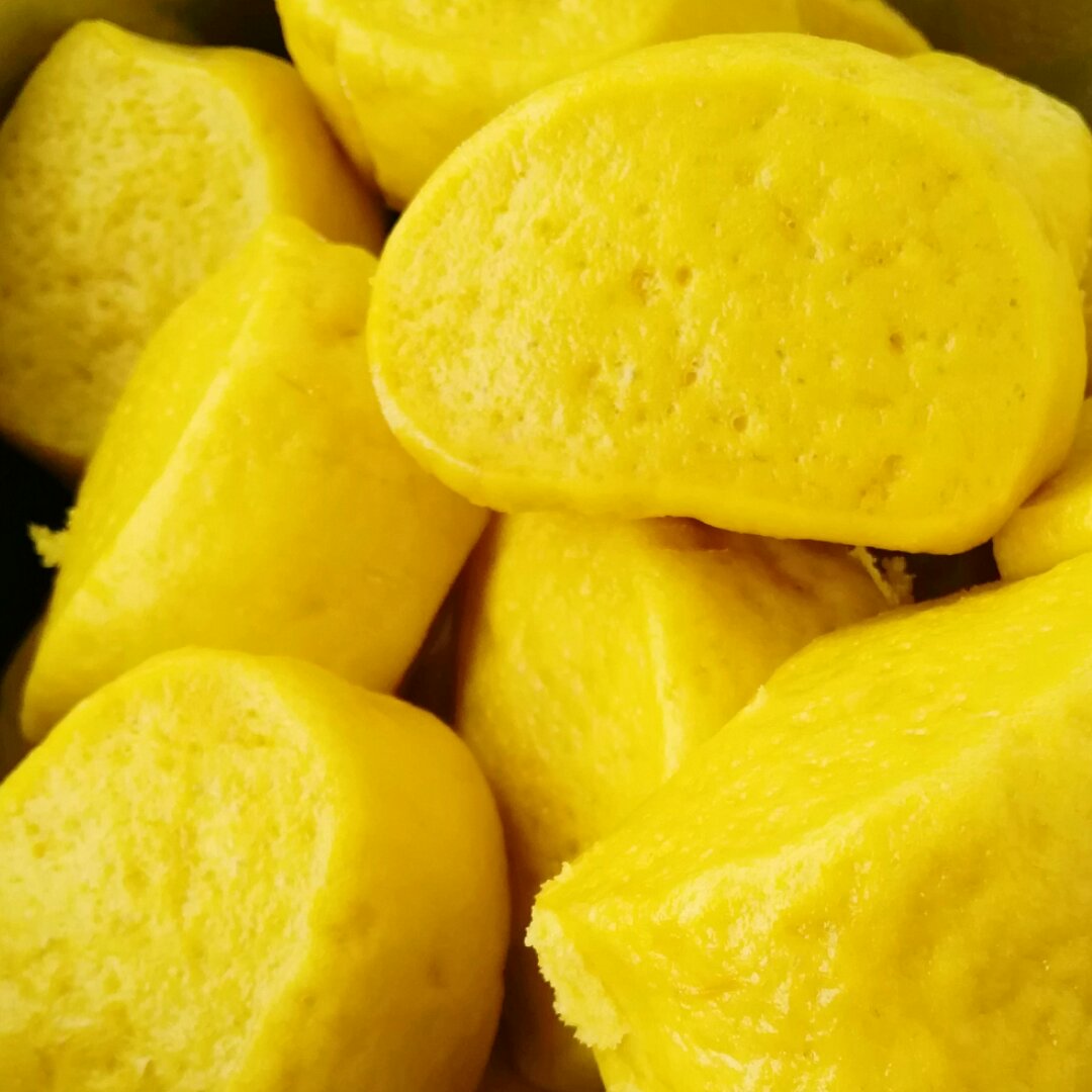 朵妈下厨房81做的南瓜馒头玩转大自然的颜色