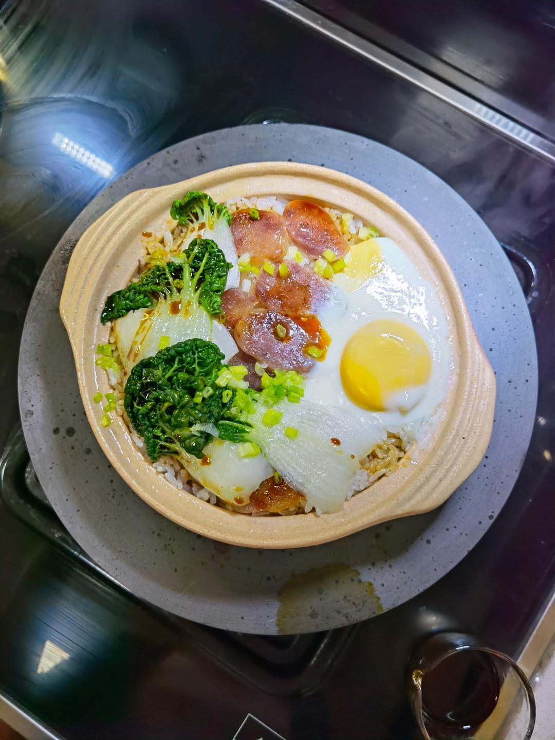 香喷喷的🍲腊肠煲仔饭（砂锅版）超简单神速