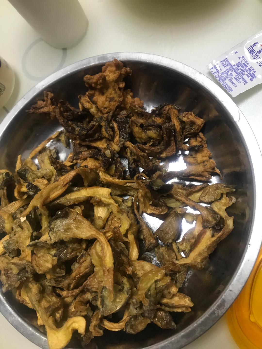 软炸蘑菇（平菇）