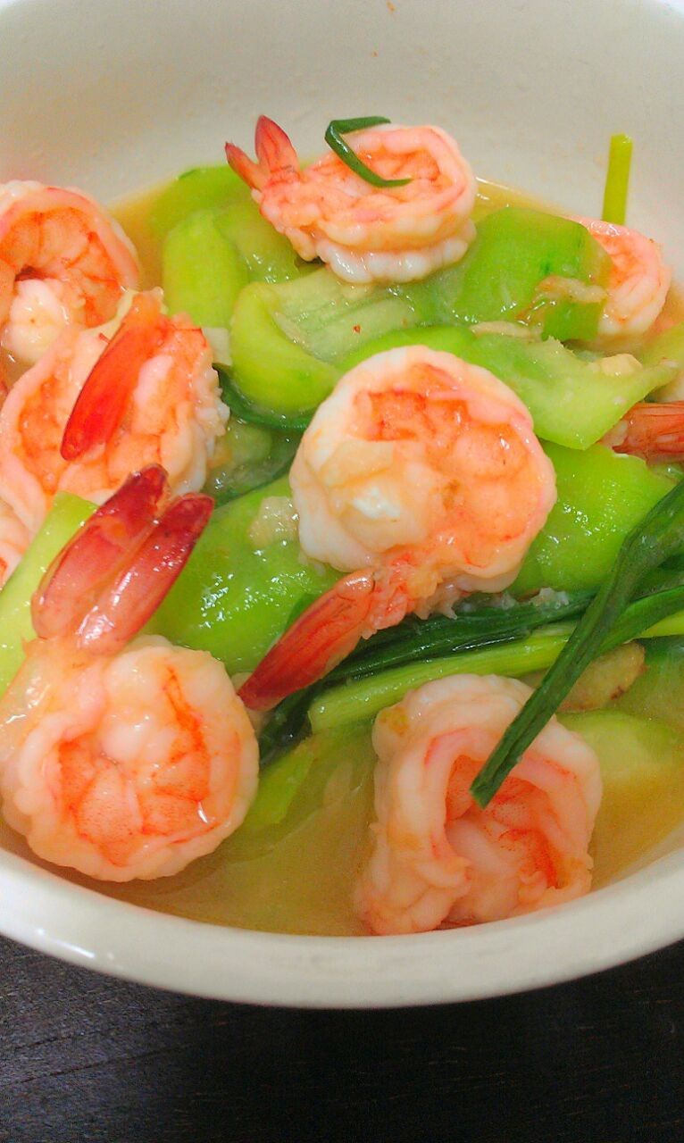 丝瓜炒虾仁