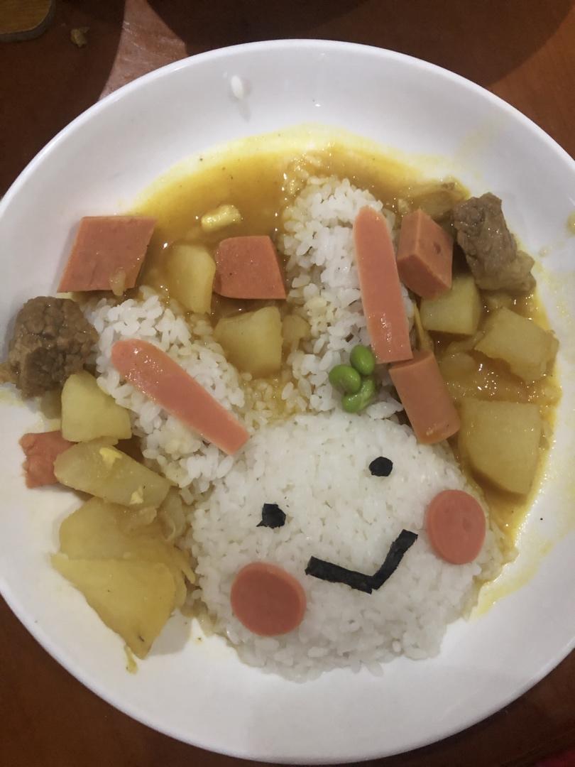 创意儿童餐-小兔子咖喱🍛
