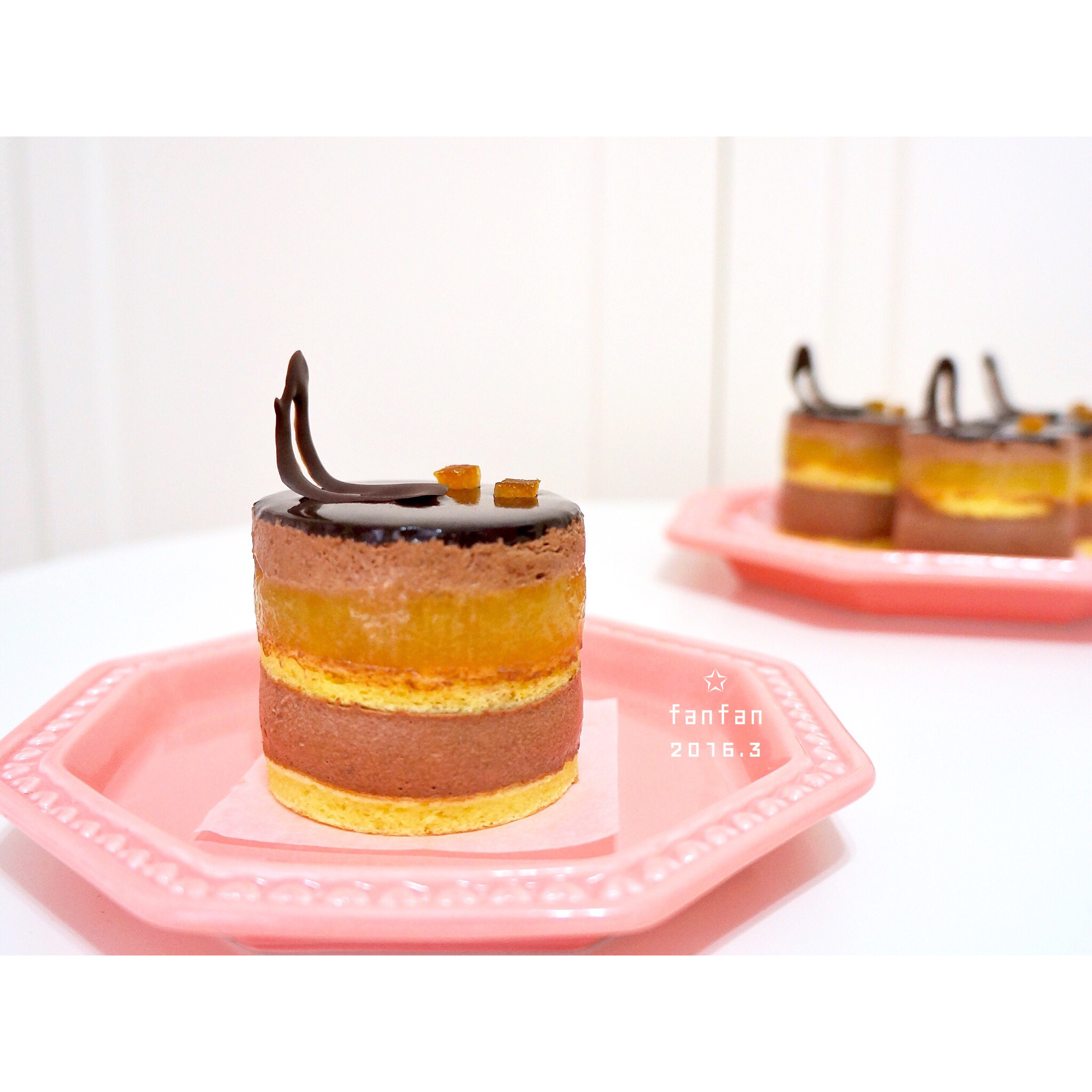 #拼颜值 也拼实力# Sunset Choco-橙子巧克力慕斯蛋糕