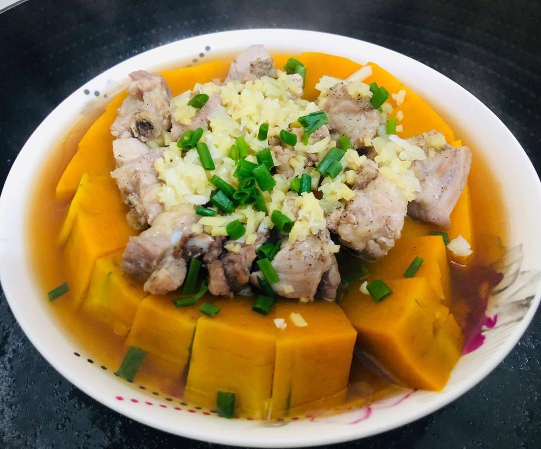 南瓜蒸排骨