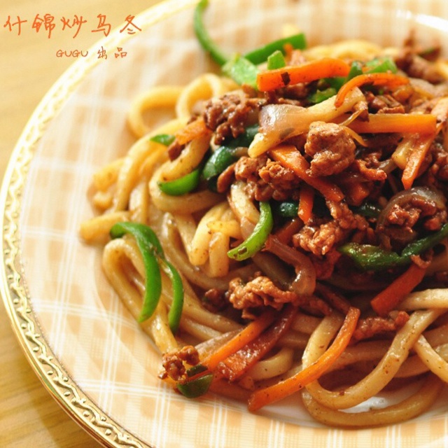 什锦炒乌冬面