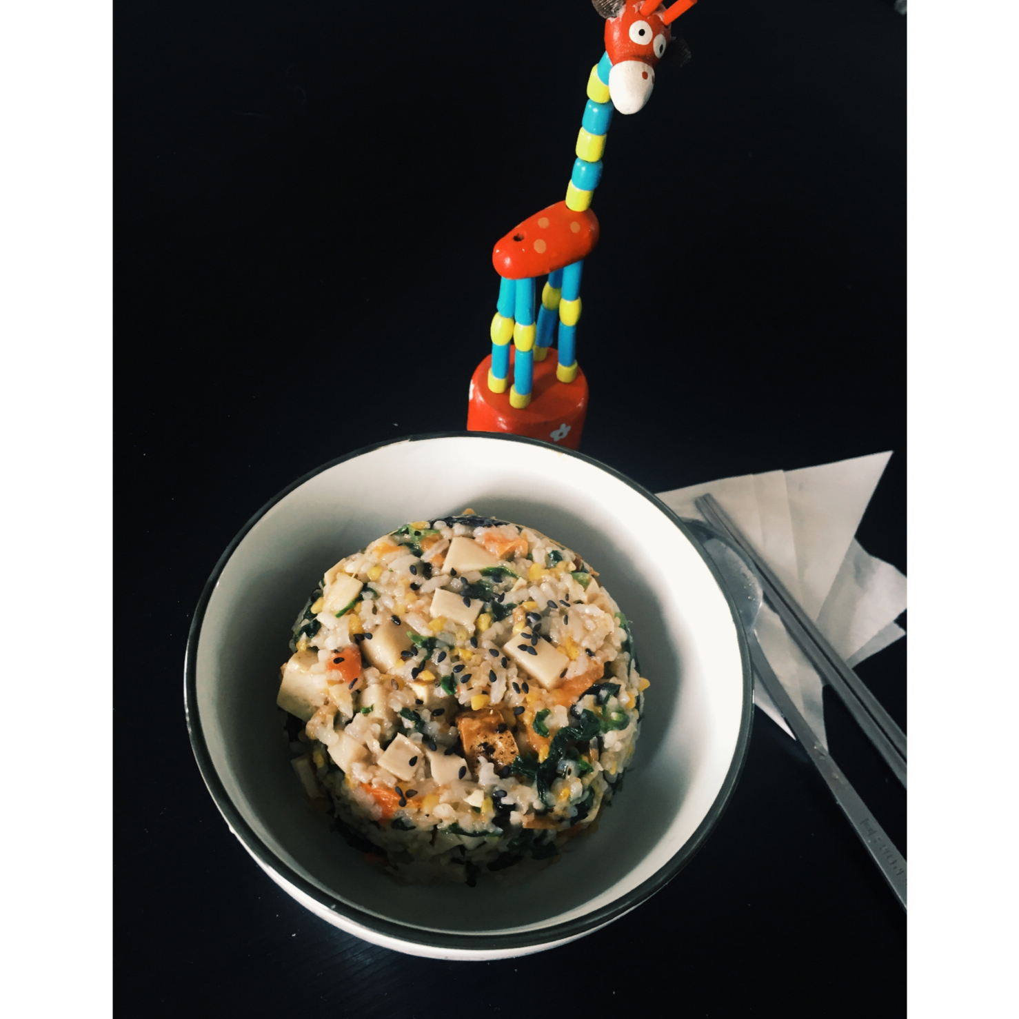 西红柿紫菜拌饭