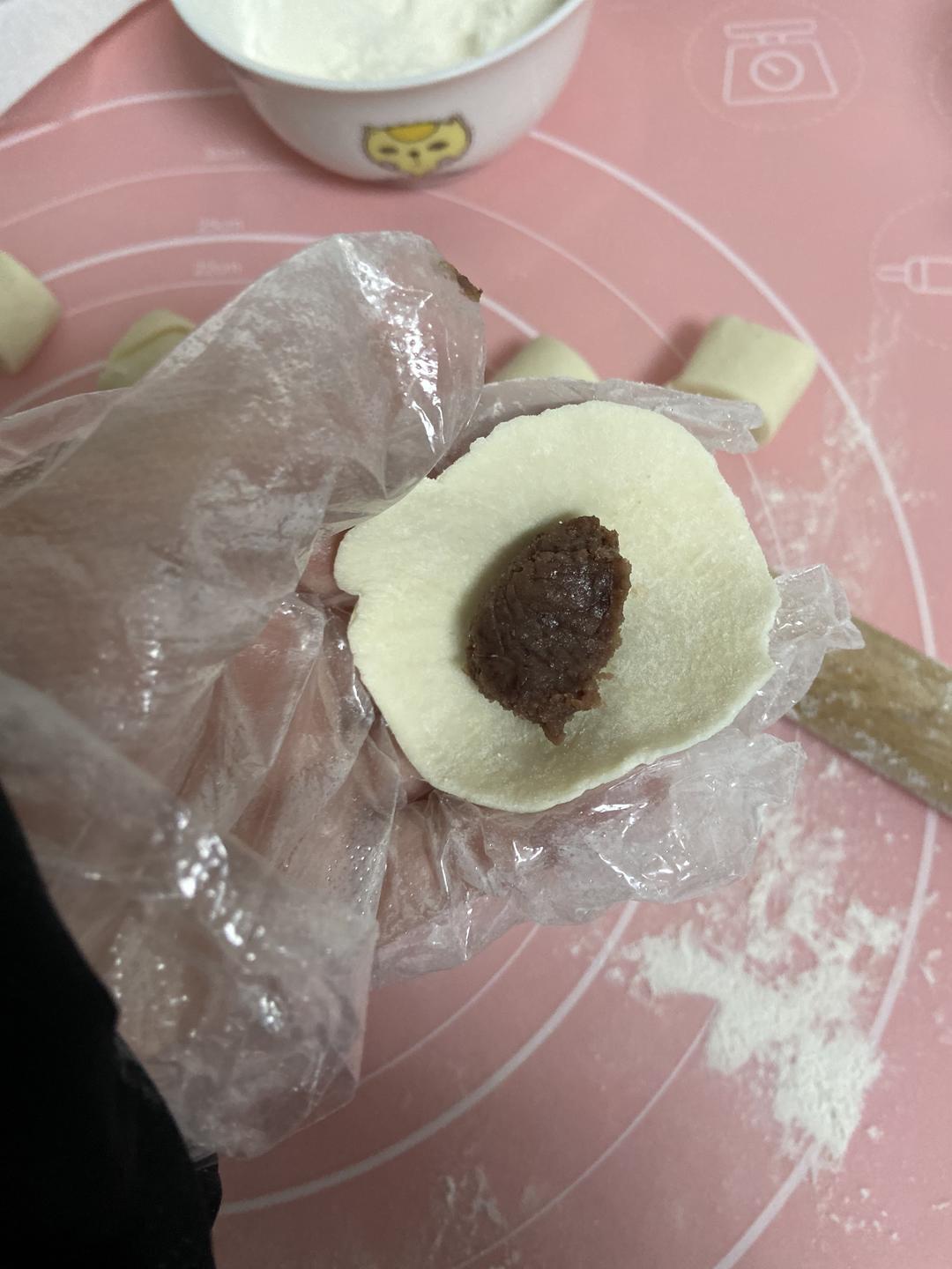 🌈手抓饼版红豆酥的做法 步骤6