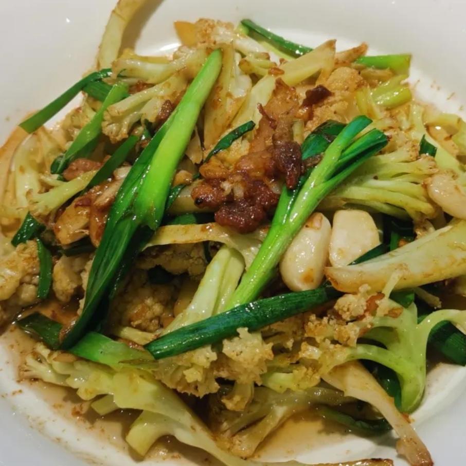 培根炒菜花
