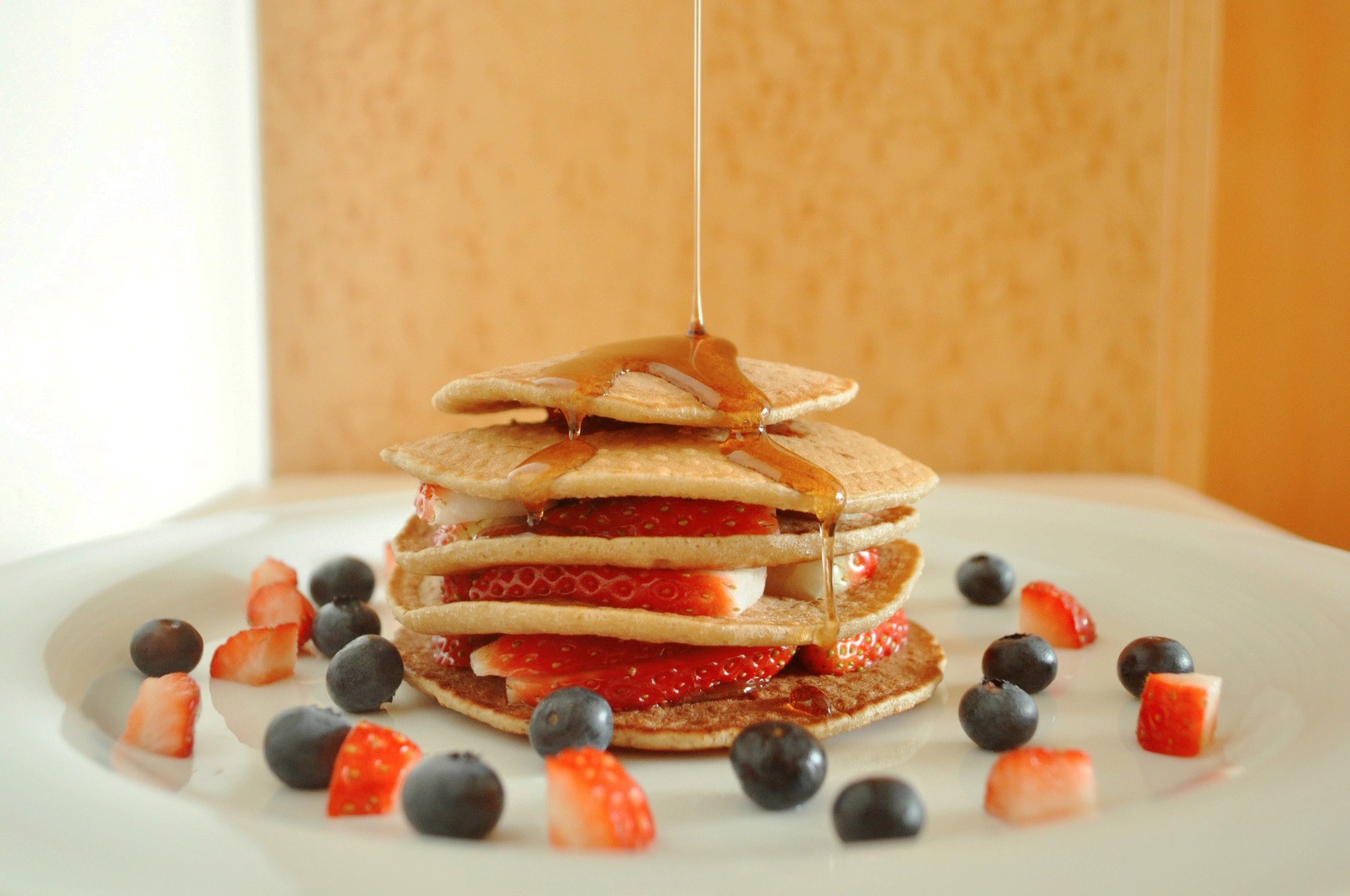 英式蜂蜜草莓松饼Pancake