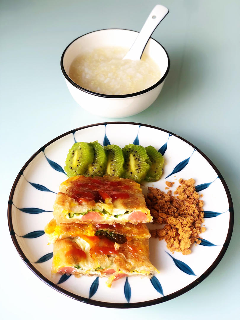 中式三明治🥪只需用手抓饼火腿肠鸡蛋🥚解锁手抓饼新吃法