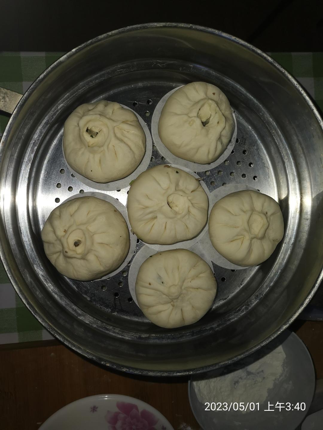酱香味素馅大包子