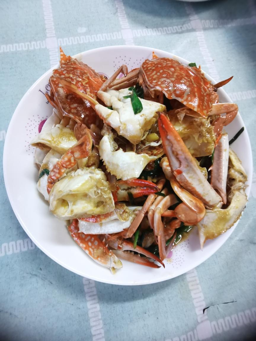 葱姜蒜爆炒螃蟹