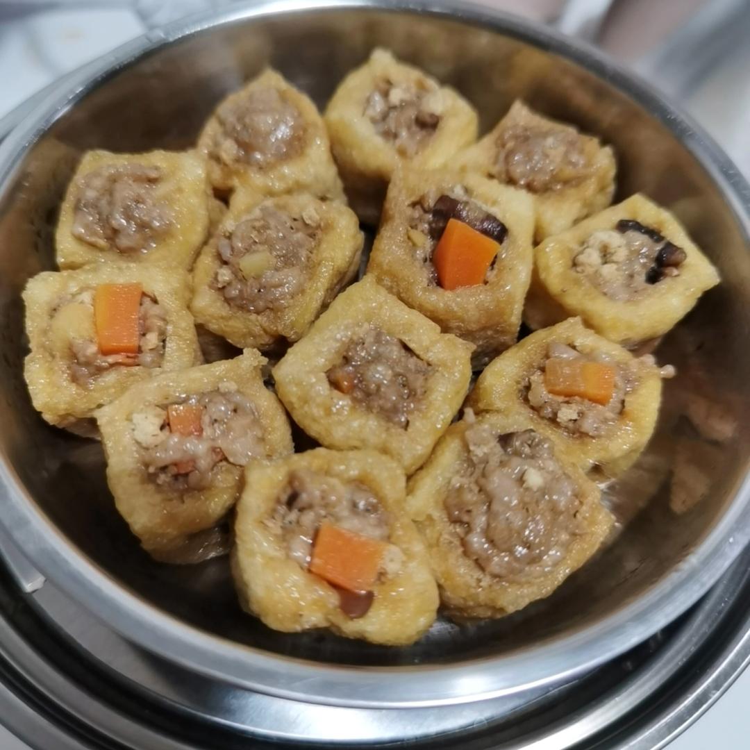 一端上桌就被秒光的时蔬肉沫酿油豆腐